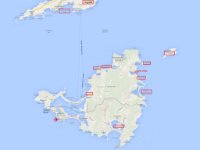 To give you an idea of where some of the places I&#39;ll be talking about in the following pictures are I&#39;ve annotated this map too. The airplane represents SXM airport at Maho Beach.
